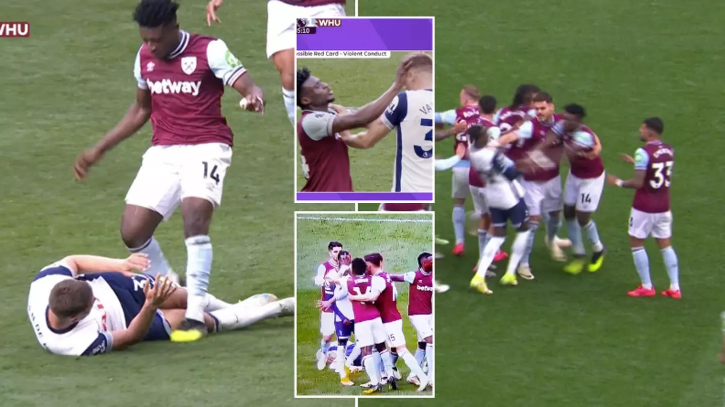 Mohammed Kudus Scores and Gets Sent Off After Heated Clash in West Ham vs Tottenham Match